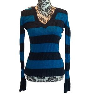 American Eagle Outfitters Blue Striped Sweater